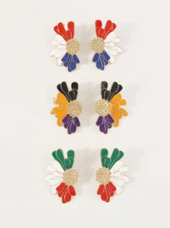 Boucles d'oreilles en alliage de fleurs pour femmes 2026