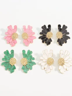 Boucles d'oreilles en alliage de fleurs pour femmes 2026