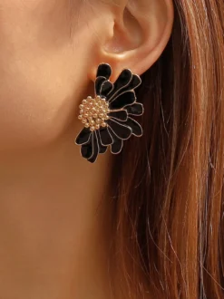 Boucles d'oreilles en alliage de fleurs pour femmes 2026