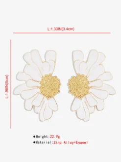 Boucles d'oreilles en alliage de fleurs pour femmes 2026