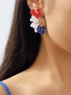 Boucles d'oreilles en alliage de fleurs pour femmes 2026