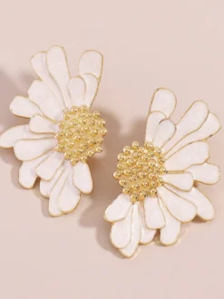 Boucles d'oreilles en alliage de fleurs pour femmes 2026