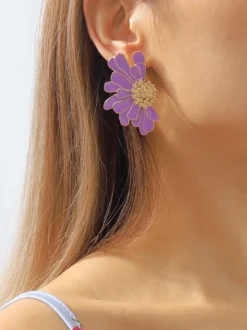 Boucles d'oreilles en alliage de fleurs pour femmes 2026
