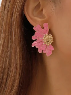 Boucles d'oreilles en alliage de fleurs pour femmes 2026