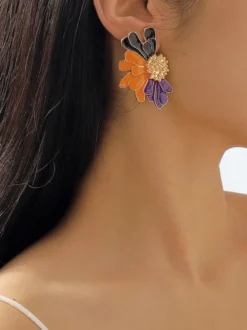 Boucles d'oreilles en alliage de fleurs pour femmes 2026