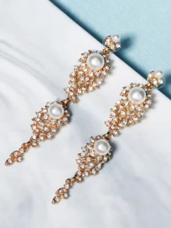 Boucles d'oreilles en argent pour adulte style vintage géométrique irrégulier bijoux de fiançailles