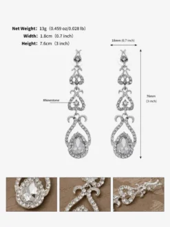 Boucles d'oreilles en argent pour adulte style vintage géométrique irrégulier bijoux de fiançailles