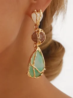 Boucles d'oreilles en forme de larme en acrylique pour femmes 2026