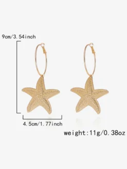 Boucles d'oreilles en métal doré pour adolescentes style européen décontracté. Bijoux du quotidien.