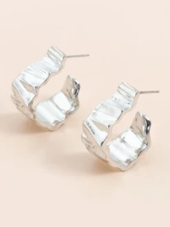 Boucles d'oreilles en métal doré pour adolescentes style européen décontracté bijoux métalliques