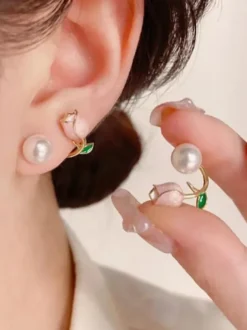 Boucles d'oreilles en perles et fleurs de tulipes pour femmes 2026