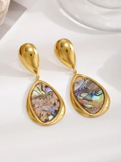 Boucles d'oreilles rose clair pour adulte style européen géométriques bijoux décontractés.