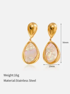 Boucles d'oreilles rose clair pour adulte style européen géométriques bijoux décontractés.