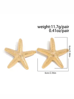 Boucles d'oreilles style océan en forme d'étoile de mer pour femmes 2026