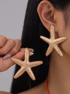 Boucles d'oreilles style océan en forme d'étoile de mer pour femmes 2026