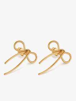 Boucles d'oreilles à tige en or avec nœud papillon pour femme 2026
