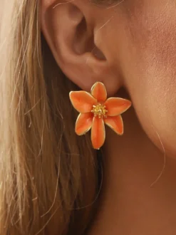 Boucles d'oreilles vintage en émail coloré pour femmes 2026