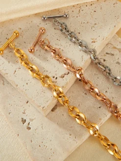 Bracelet à breloques double cœur pour femme 2026