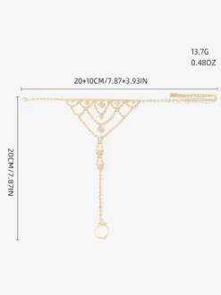 Bracelet de Cheville Cristal Classique Chaîne Tressée Plage Bijoux Femme Adulte Accessoires