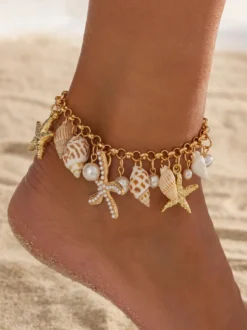 Bracelet de cheville en métal bijou classique et décontracté pour femme et adulte.