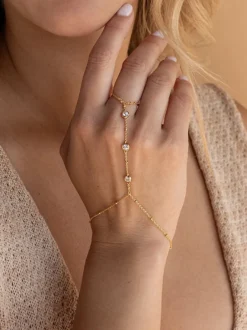 Bracelet Strass Minuscules Détails Perlés Bracelet Tendance Chic