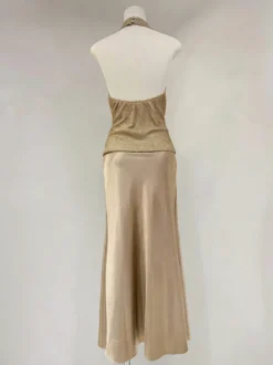 Camisole dorée à col licou pour femmes camisole décontractée
