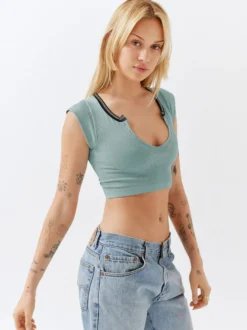 Camisole gris clair à col en U pour femmes sexy Camis