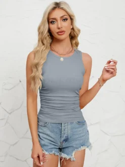 Camisole Moulant Bordeaux Chic Polyester Femmes Camis Top