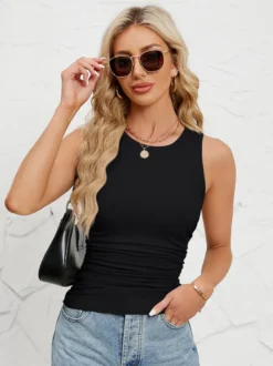 Camisole Moulant Bordeaux Chic Polyester Femmes Camis Top
