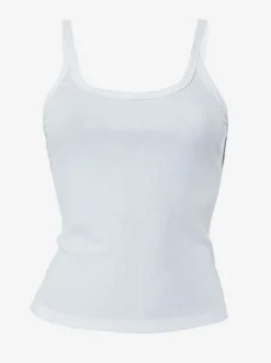 Camisole Simple De Cow-boy Blanche À Col En U Pour Femme
