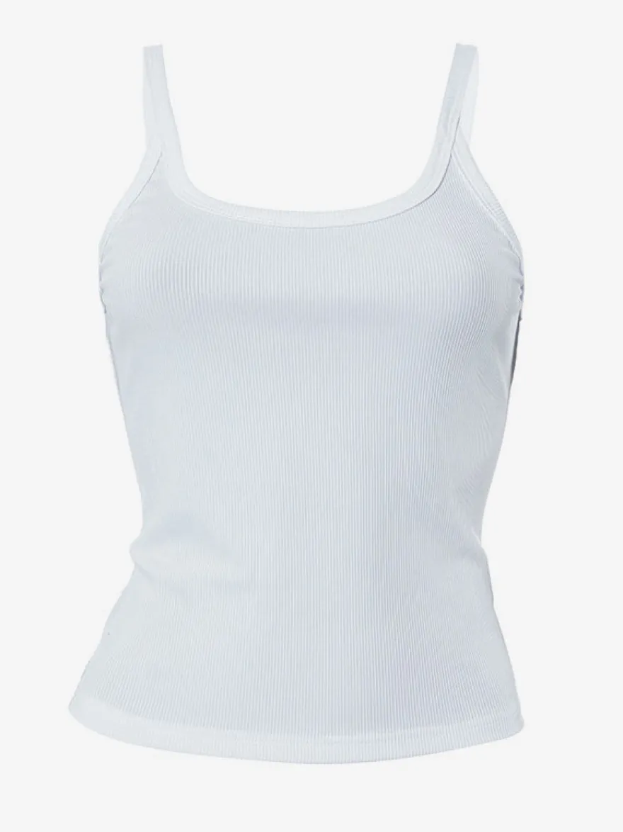 Camisole Simple De Cow-boy Blanche À Col En U Pour Femme