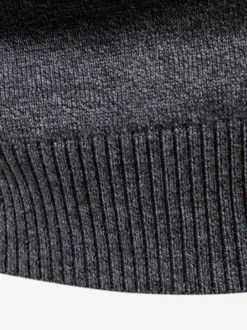 Cardigan Homme Pull Maille Col Rond Marron Foncé Gris Foncé