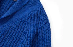 Cardigan Homme Pulls Simple Manches Longues Bleu