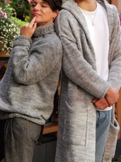 Cardigan Longue Pour Homme Pulls Chic Manches Longues Gris Confortable