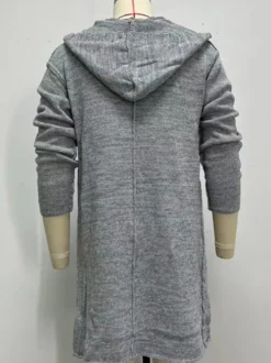 Cardigan Longue Pour Homme Pulls Chic Manches Longues Gris Confortable