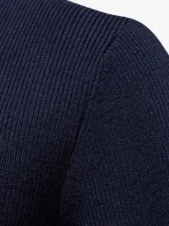 Cardigan Pour Hommes Pulls Confortables Manches Longues Marine Foncé Veste