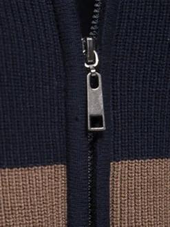 Cardigan Pour Hommes Pulls Décontracté Manches Longues Orange Marine Foncé Veste