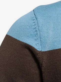 Cardigan Pour Hommes Pulls Rayures Confortables Manches Longues Noir Bleu Veste