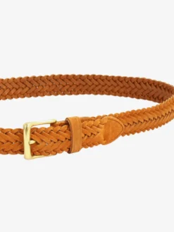 Ceinture en cuir tressé ceintures rétro en détresse pour femmes avec boucle