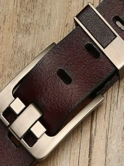 Ceinture homme en similicuir marron café ceinture en cuir PU