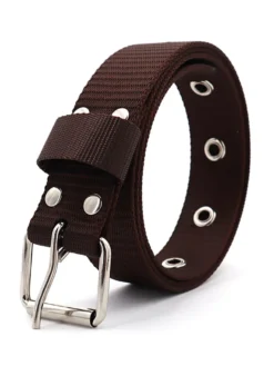 Ceinture Homme Nylon Chic Nylon Alliage de Zinc Ceinture Orange Décontractée Quotidienne