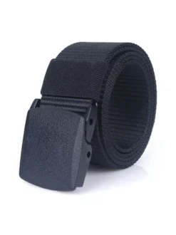 Ceinture Élégante Hommes En Toile Bleu Foncé