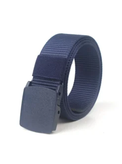 Ceinture Élégante Hommes En Toile Bleu Foncé