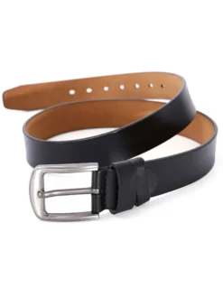 Ceinture pour hommes en cuir PU Ceinture noire à la mode