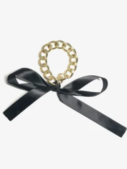 Chaîne de cheville avec nœud plaqué or pour bikini maillot de bain plage vacances.