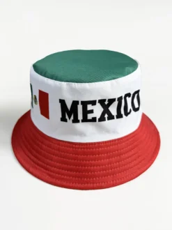 Chapeau de soleil drapeau du Mexique chapeau de supporter chapeau bob drapeau national de la Coupe du monde