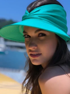 Chapeau pare-soleil à large bord pour femme protection UV UPF 50 élastique creux été 2026