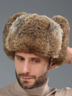 Chapeaux Fourrée Homme Moderne Hiver Cadeau Noël
