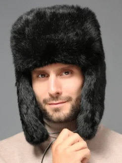 Chapeaux Fourrée Homme Moderne Hiver Cadeau Noël