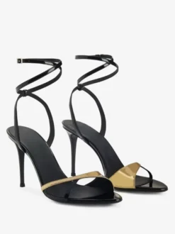 Chaussures de soirée à talons hauts Sandales à talons aiguilles et lanières à bout ouvert